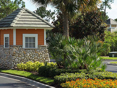 Florida landscape designs entryway